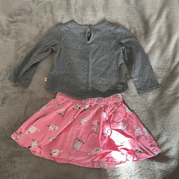 Kate Spade toddler long sleeve shirt and skirt set Copycat 12m - Picture 2 of 6